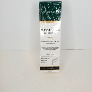 Sore Muscle Massage Oil with Massage‎ Roller Ball  8.8 oz by Cosmetasa